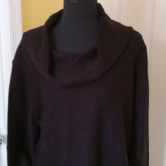 Jones New York Signature sweater in women's XL black acrylic w/ kangaroo pouch - Picture 4 of 13